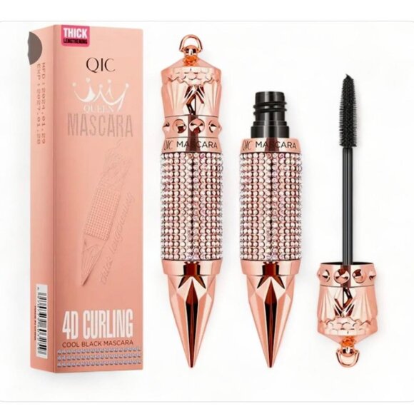 NEW- QIC QUEEN MASCARA 4D CURLING COOL BLACK - WATER PROOF - Picture 4 of 4